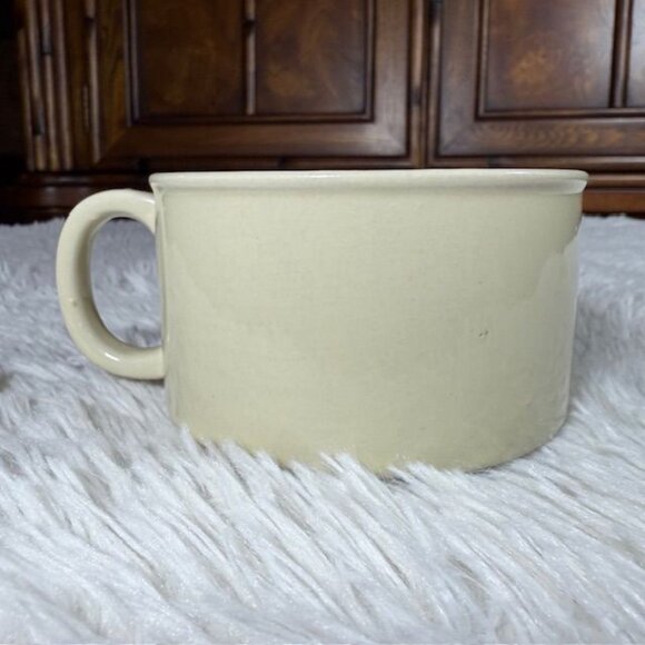 Vintage Set of 4 Vegetable Soup Bowl Stoneware Mugs - Picture 9 of 14